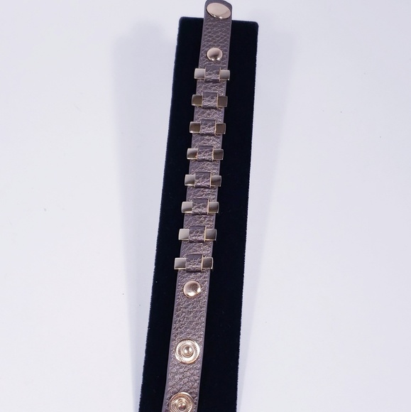 Premier Designs Jewelry - Kenzie Faux Brown Leather & Gold Plated Bracelet